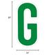 Festive Green Letter (G) Corrugated Plastic Yard Sign, 30in